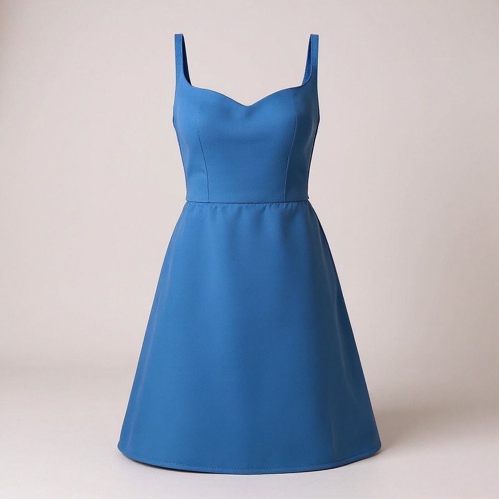 & Other Stories Cobalt Blue Cocktail Dress | Sleeveless Fit & Flare | Size 4 - Picture 4 of 7